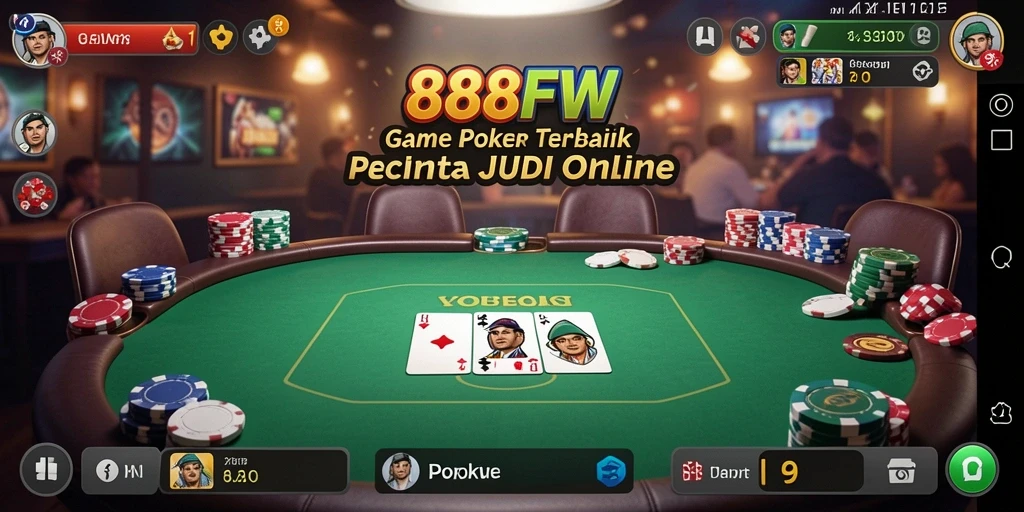 Gameplay seru Poker di 888FW dengan interaksi pemain yang aktif.