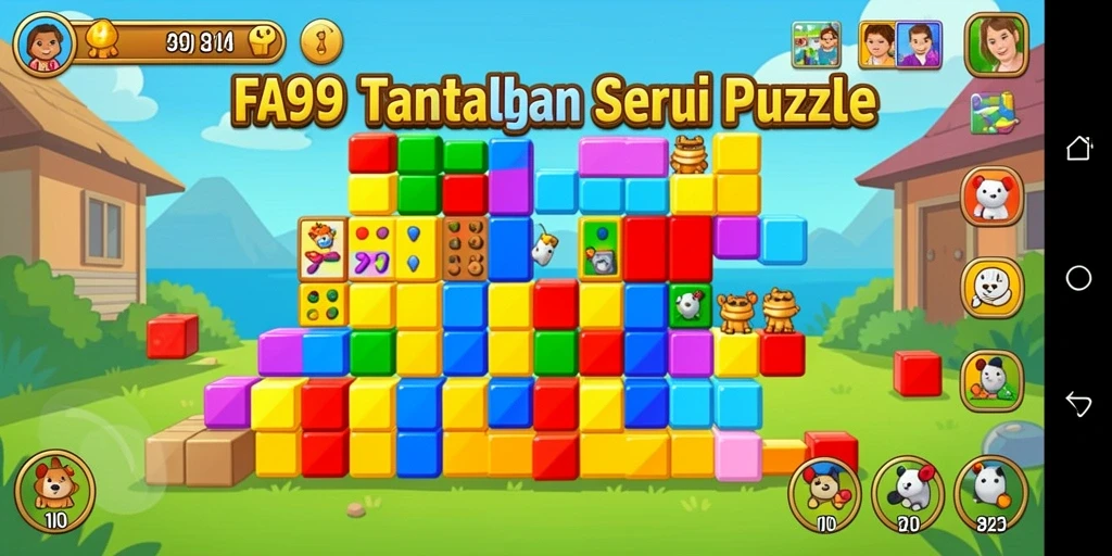 Tangkapan layar dari gameplay puzzle yang menantang di FA99.