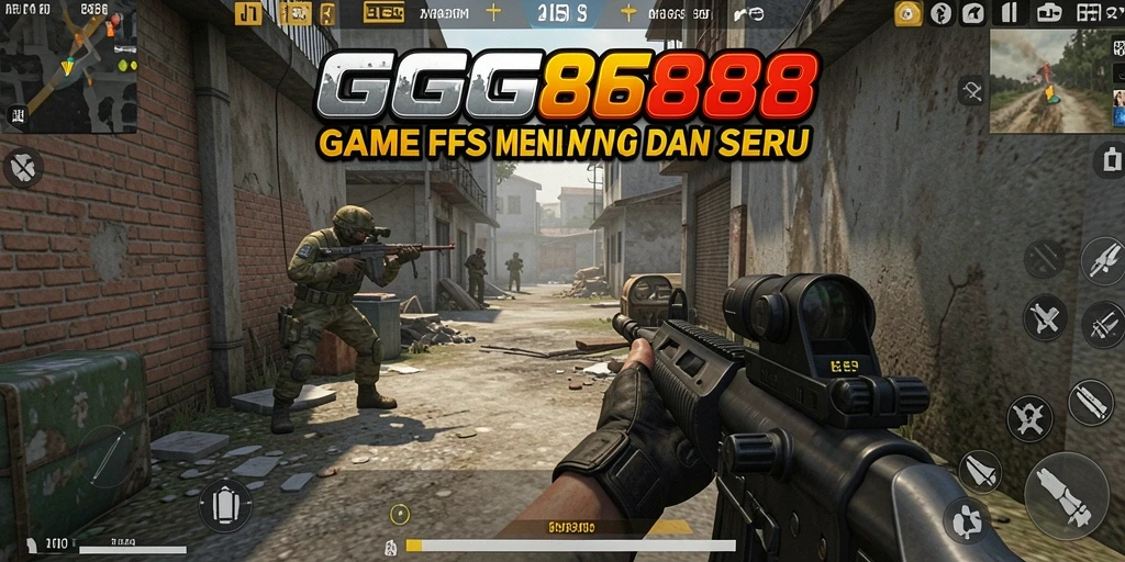 Tangkapan layar GGG888 menampilkan aksi seru dalam pertempuran FPS.