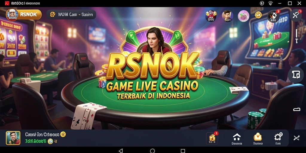 Tampilan gameplay Live Casino di RSNOK dengan dealer yang profesional.
