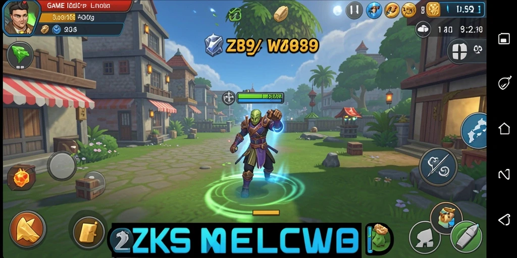 Tampilan gameplay ZK9 yang menampilkan aksi Idle yang seru.